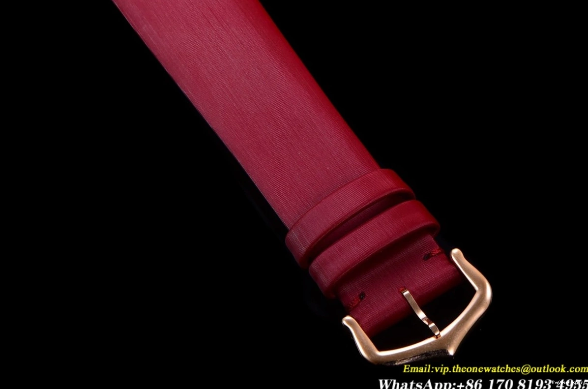 25.5mm F1F White RG Red Dial Quartz - SA Louis Cartier Tank 0106